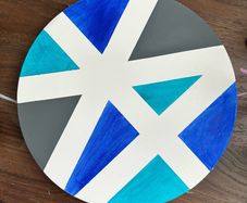 Blue abstract painting