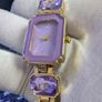Lavender & Gold Crystal Bracelet Watch. Image 5