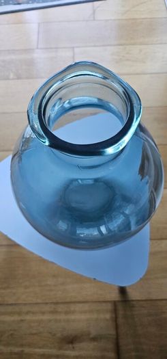 blue big glass vase