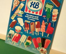 HB Ice Cream sign tin metal sign "FREE POST"