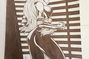 Original Comic Art of Marvels Black Cat by Di Amorim