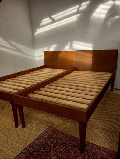 Danish mid-century modelled handmade beds