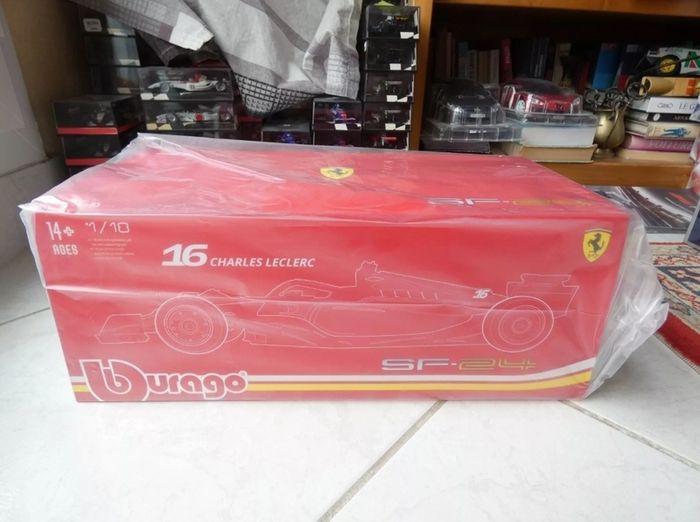 Miniature Collection Formula 1 F1. New miniature in its original box. In display box. Ferrari SF-24 Charles Leclerc #16 Imola GP 2024 Emilia Romagna.  Ladder: 1/18th 1:18