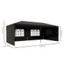 6 x 3 m Gazebo Marquee Party Ten with Side Panels Black Image 2