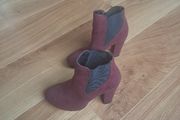 wine coloured ankle boot