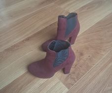 wine coloured ankle boot