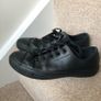 Black leather Converse trainers UK6.5 Image 2
