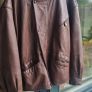 oversized brown leather jacket vintage Image 7