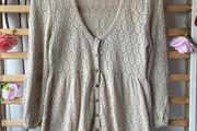 cardigan size 12 topshop lace stitch empire line cardigan