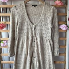 cardigan size 12 topshop lace stitch empire line cardigan