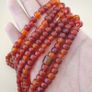 Vintage African Style Orange Red Glass Beads Strands 24 inches Image 2