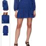 BNWT - Whistles Blue Warped Star Print Dobby Dress UK 14 Image 2