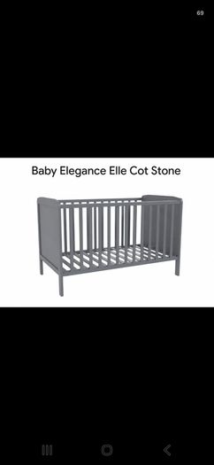 cot baby elegance cot like new only used a week