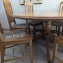 solid oak dining table and 6 chairs Image 2