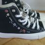 Converse Chuck Taylor All Star Hi Embroidered Floral Black Pink Purple Sole UK | Ire 4 Euro 36.5 Image 4