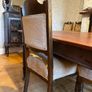 Vintage Solid Wood Upholstered Dining Chairs Set of 6 Image 6