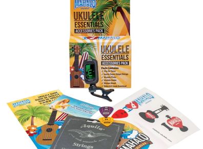 Ukulele Accessories Pack with strings, tuner, picks, free online lessons, stickers brand new and unopened