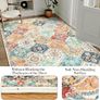 Boho Rug Living Room 120x170 cm Non Slip Low Pile Orange Image 4
