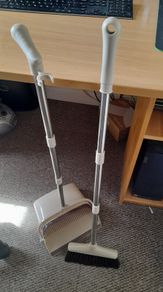 Long handled dustpan and brush.