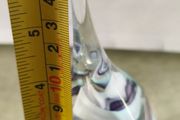 Vintage Paperweight Or Ring Tree Caithness Style 1990 Clear, Blue, Purple Swirl 6 inchs tall.