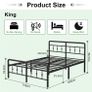 King Size Bed Frame with Victorian Headboard and Footboard Image 9