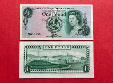 Isle. Of Man. 1 Pound  1983 . Pick 38a. First Polymer. Scarce.