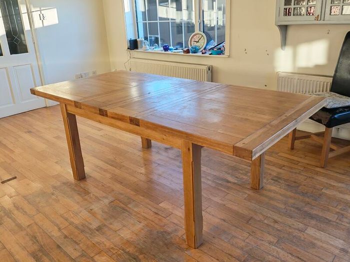 Solid oak dining table