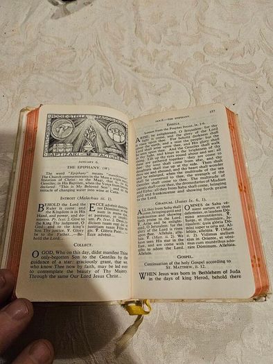Vintage Mother Of Pearl 1950's Catholic Bridal Prayer Book. In GOOD CONDITION.  SEE PHOTOS FOR SAME.