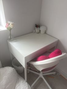 desk and chair
