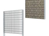 2D Gabion Fence Galvanised Steel 2.008x1.03 m 8 m (Total Length) Grey