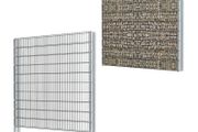 2D Gabion Fence Galvanised Steel 2.008x1.03 m 8 m (Total Length) Grey