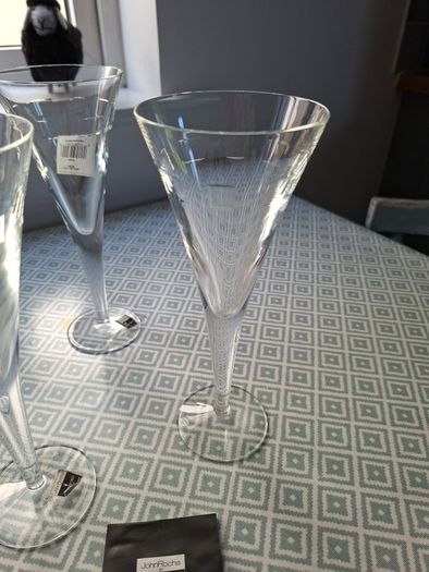 John Rocha Geo Incline cocktail Glasses x4