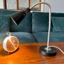 Vintage Ikea Kvart Hagberg Desk Table Lamp Black Gooseneck Image 9