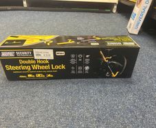Double hook steering lock