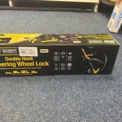 Double hook steering lock