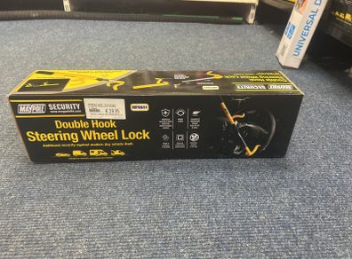 Double hook steering lock