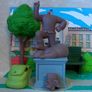 The Simpsons Springfield Town Square with Jebediah Springfield RARE Image 3