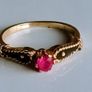 Vintage gold ruby ring size J1/2 Image 2