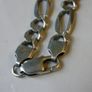 Heavy Italian 925 Sterling Silver Figaro Chain Necklace. 19 inches 8mm link width 39.7g Chunky for Man or Woman Image 6