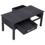 Coffee Table Black 100x50x45 cm Wood Image 6