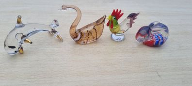 Murano glass small figurines
