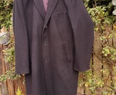 PRICE DROP"SAVOY TAYLORS GUILD" Mens Black Texco with Cashmere overcoat in perfect condition