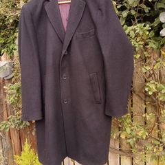 PRICE DROP"SAVOY TAYLORS GUILD" Mens Black Texco with Cashmere overcoat in perfect condition