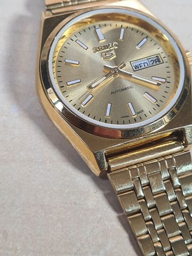 Seiko 5 Gold Watch Replica Mens