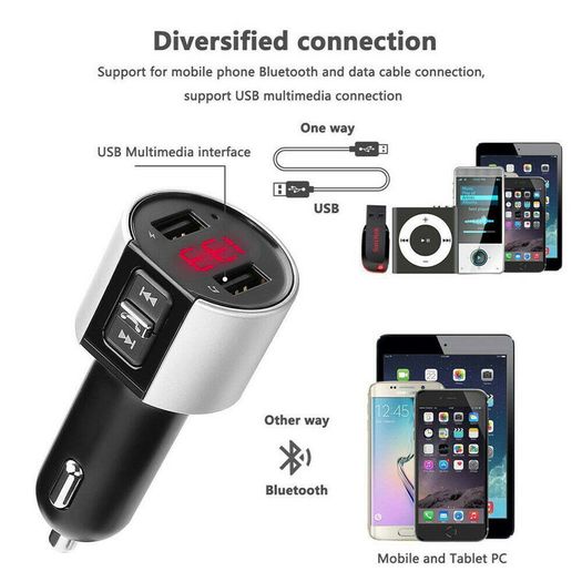 Wireless Bluetooth Car Kit FM Transmitter Radio MP3 Player USB Charger Hands free Handsfree