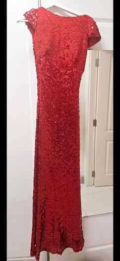 Red Sequin long dress