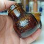 487 - Set of 2 Vintage Brown Amber Glass Screw Top Collectible Decorative Bovril Eire Bottles Image 2
