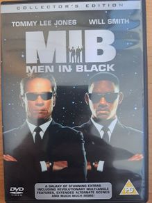 Men in Black movie DVDs.