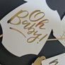 Antropologie Baby Shower Photo Booth Props Set Gold  and  White Party Decorations Image 4