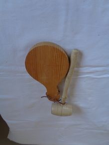 Wooden Mallet & Chopping Board for Sale